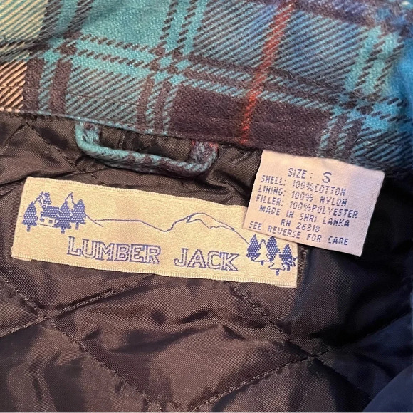 Vintage blue plaid Lumber Jack jacket, size Small - Picture 4 of 4